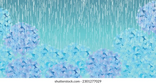 Fondo de las flores de la temporada de lluvia de Hydrangea