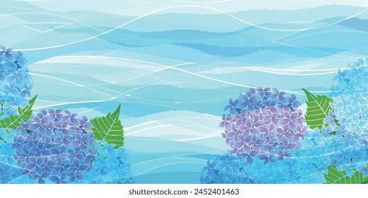 hydrangea rainy season flower background