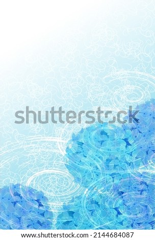 Hydrangea rainy season flower background