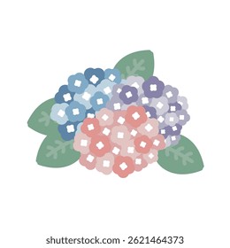 Hydrangea rainy season illustration material