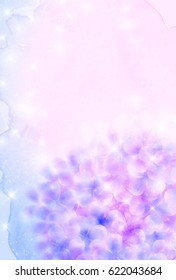 Hydrangea rainy season rain background