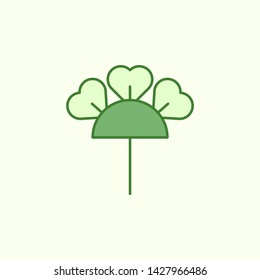 hydrangea with simple color element icon