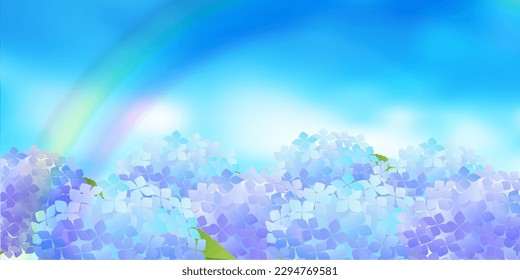 Hydrangea sky flower watercolor background