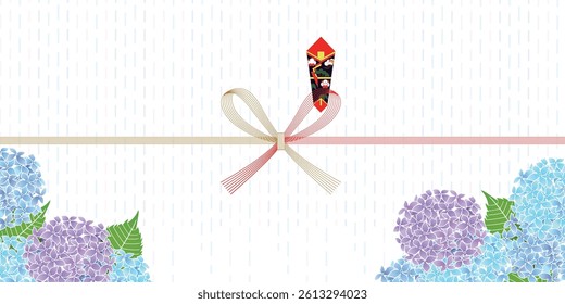 Hydrangea Summer Watercolor Japanese Pattern Background