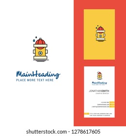 Hydrant Creative Logo and business card. vertical Design Vector