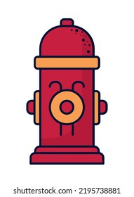 hydrant emergency icon flat isolated