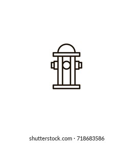 Hydrant flat icon. Single high quality symbol of line water vector for web design or mobile app. Color sign of danger for design logo. Single pictogram on white background