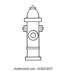 Icono del doodle dibujado a mano con hidrantes. Equipo de extinción de incendios - ilustración de boceto vectorial hidráulico para impresión, web, móviles e infografías aisladas en fondo blanco