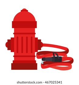 hydrant hosewater tank metal fireman department vector graphic isolated illustration