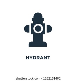 Hydrant icon. Black filled vector illustration. Hydrant symbol on white background. Can be used in web and mobile.