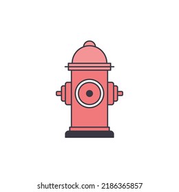 hydrant icon in color, isolated on white background 