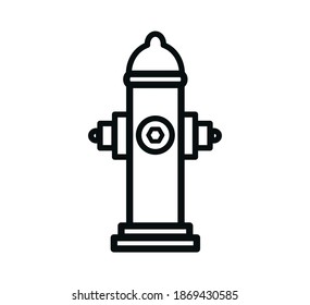 Hydrant icon flat style logo illustration
