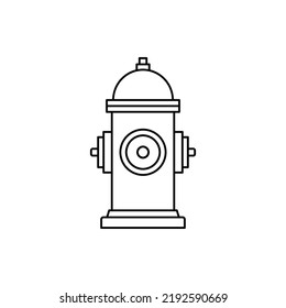hydrant icon in line style icon, isolated on white background