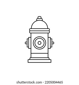 hydrant icon in line style icon, isolated on white background