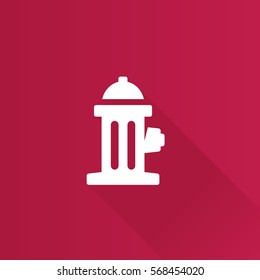 Hydrant icon in Metro user interface color style. Fireman equipment water source