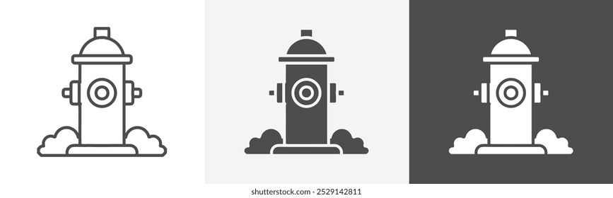 hydrant icon Simple thin line logo art