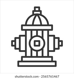 Hydrant Icon Vector Illustration Outline Style