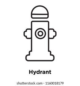 Hydrant icon vector isolated on white background, Hydrant transparent sign , sign and symbols in thin linear outline style