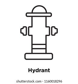 Hydrant icon vector isolated on white background, Hydrant transparent sign , sign and symbols in thin linear outline style