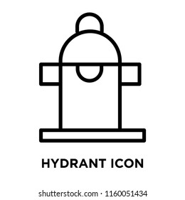 Hydrant icon vector isolated on white background, Hydrant transparent sign , line or linear sign, element design in outline style