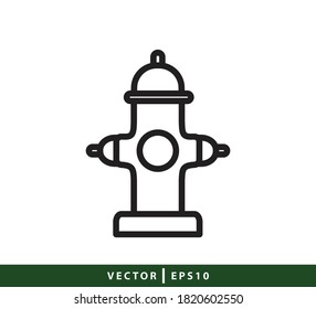 Hydrant icon vector logo design template