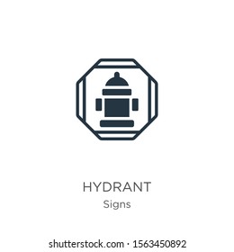 Hydrant icon vector. Trendy flat hydrant icon from signs collection isolated on white background. Vector illustration can be used for web and mobile graphic design, logo, eps10
