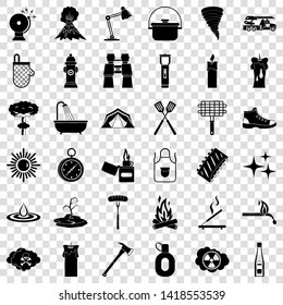 Hydrant icons set. Simple style of 36 hydrant vector icons for web for any design