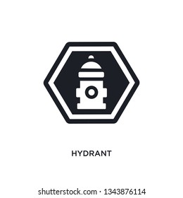 hydrant isolated icon. simple element illustration from signs concept icons. hydrant editable logo sign symbol design on white background. can be use for web and mobile