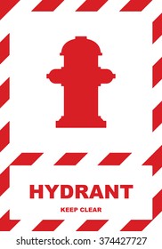 Hydrant, keep clear.