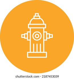 Hydrant line circle icon vector image. Can also be used for web apps, mobile apps and print media.