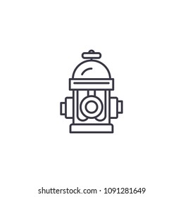Hydrant linear icon concept. Hydrant line vector sign, symbol, illustration.