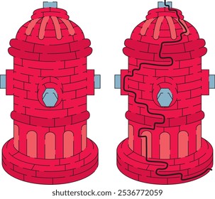 Hydrant Labyrinth für Kinder mit einer Lösung