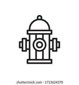 Hydrant outline icon style design