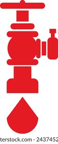 Symbol für Hydrantenrohr-Innenbehälter
