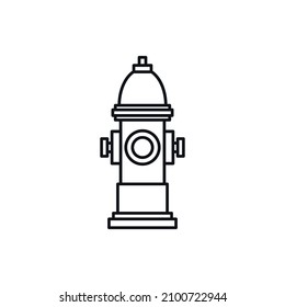 Hydrant simple line vector icon.