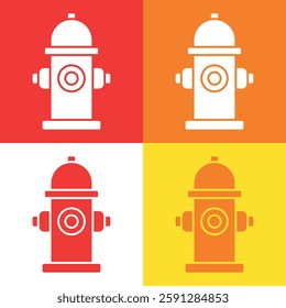 hydrant vector flat icon design