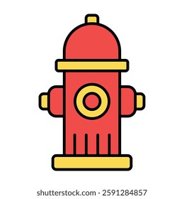 hydrant vector flat icon design
