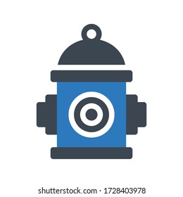 hydrant vector glyph color icon 
