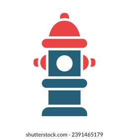Hydrant Vector Glyph Two Color Icon For Personal And Commercial Use.
