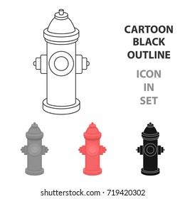 Hydrant vector icon in cartoon style for web