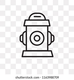 Hydrant vector icon isolated on transparent background, Hydrant logo concept