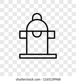Hydrant vector icon isolated on transparent background, Hydrant logo concept