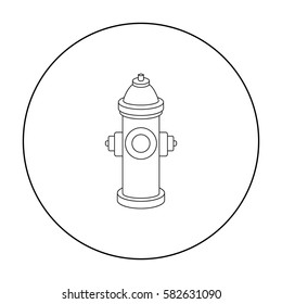 Hydrant vector icon in outline style for web