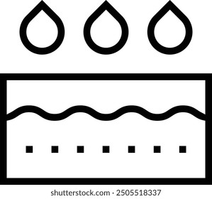 hydratation icon. Thin linear style design isolated on white background