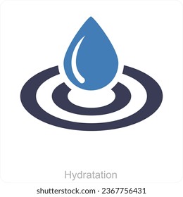 Hydratation and sweat icon concept