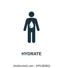 Hydrate Icon. Simple Creative Element. Filled Monochrome Hydrate Icon For Templates, Infographics And Banners