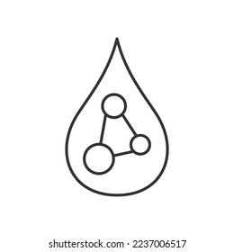 Hydrat Linie universelle Symbol ui ux Element Zeichen.