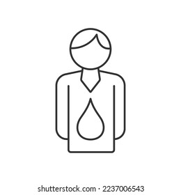 Icono universal de línea hidratada ui ux símbolo de elemento.