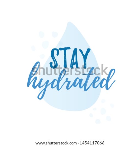 Hydrate yourself quote  calligraphy text. Vector illustration text hydrate yourself. Design print for t shirt, tee, card, type poster banner.