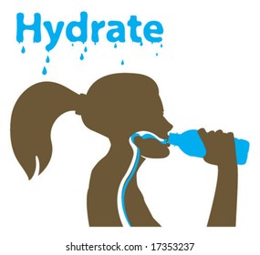 Hydrating Girl Sport - Shutterstock ID 17353237
